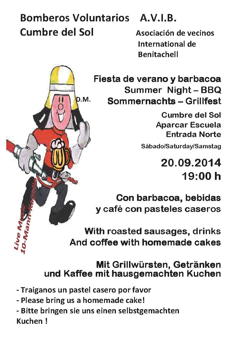 AVIB and Firefighters celebrate Summer Party this weekend in Cumbre del Sol