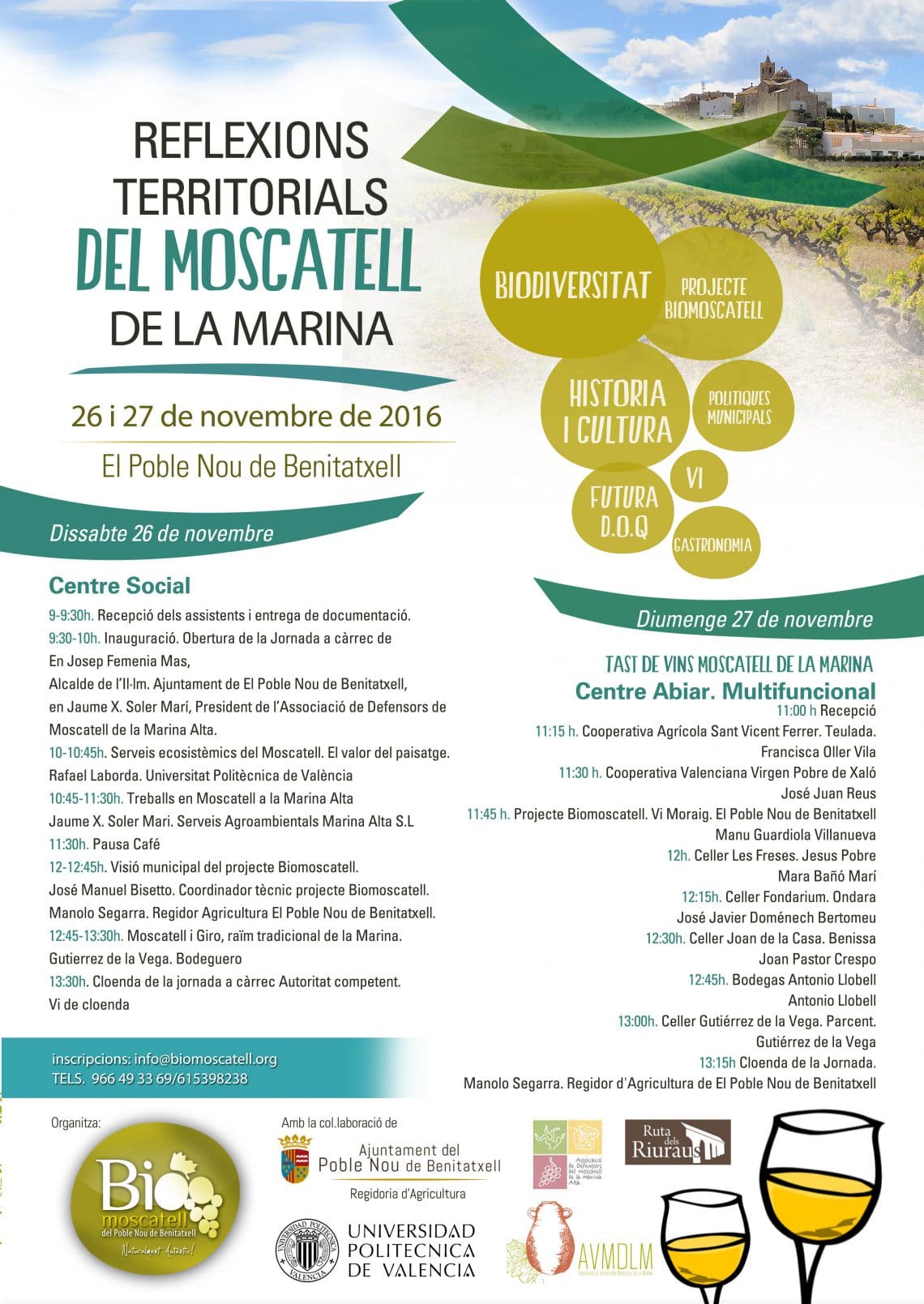 Jornadas «Reflexions Territorials del Moscatell de la Marina»  en Benitachell