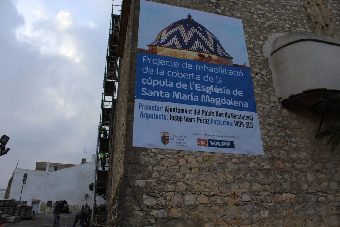 Grupo VAPF contribuye en la restauración de la cúpula de la Iglesia de Benitatxell