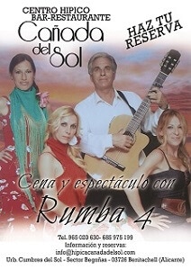 Dinner mit Flamenco-Show am Freitag im Reitstall Cañada del Sol
