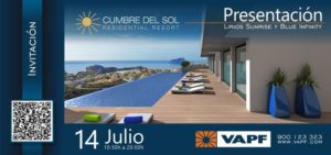 Grupo VAPF presenta el 14 de Julio Blue Infinity y Lirios Sunrise a los profesionales del sector inmobiliario