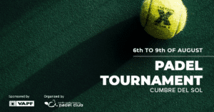 Padel tournament being held in Cumbre del Sol on the Spanish Costa Blanca